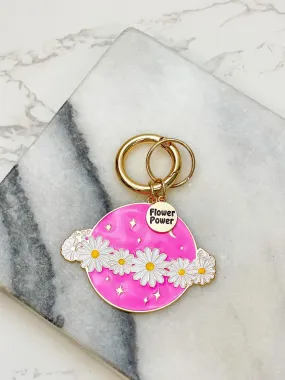 'Flower Power' Daisy Planet Keychain