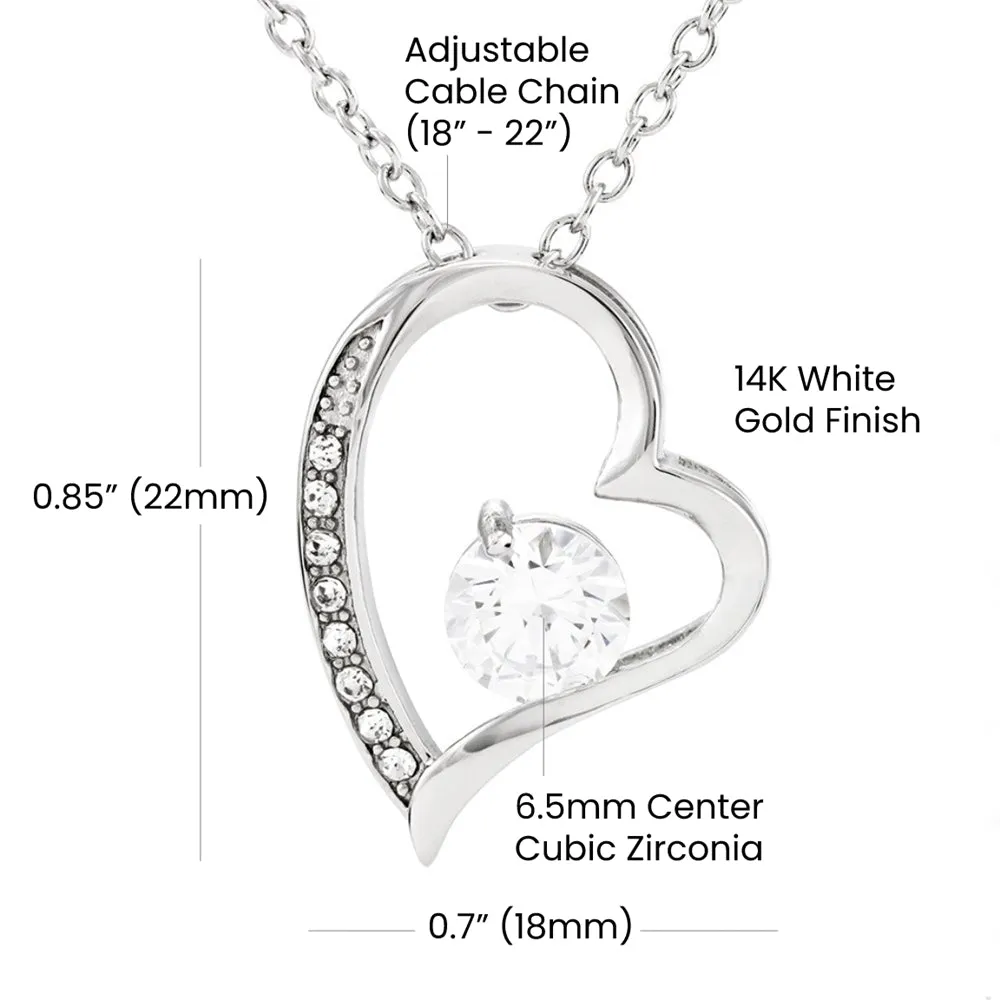 Gift For Wife, You Are My Queen Forever Love Heart Pendant Necklace