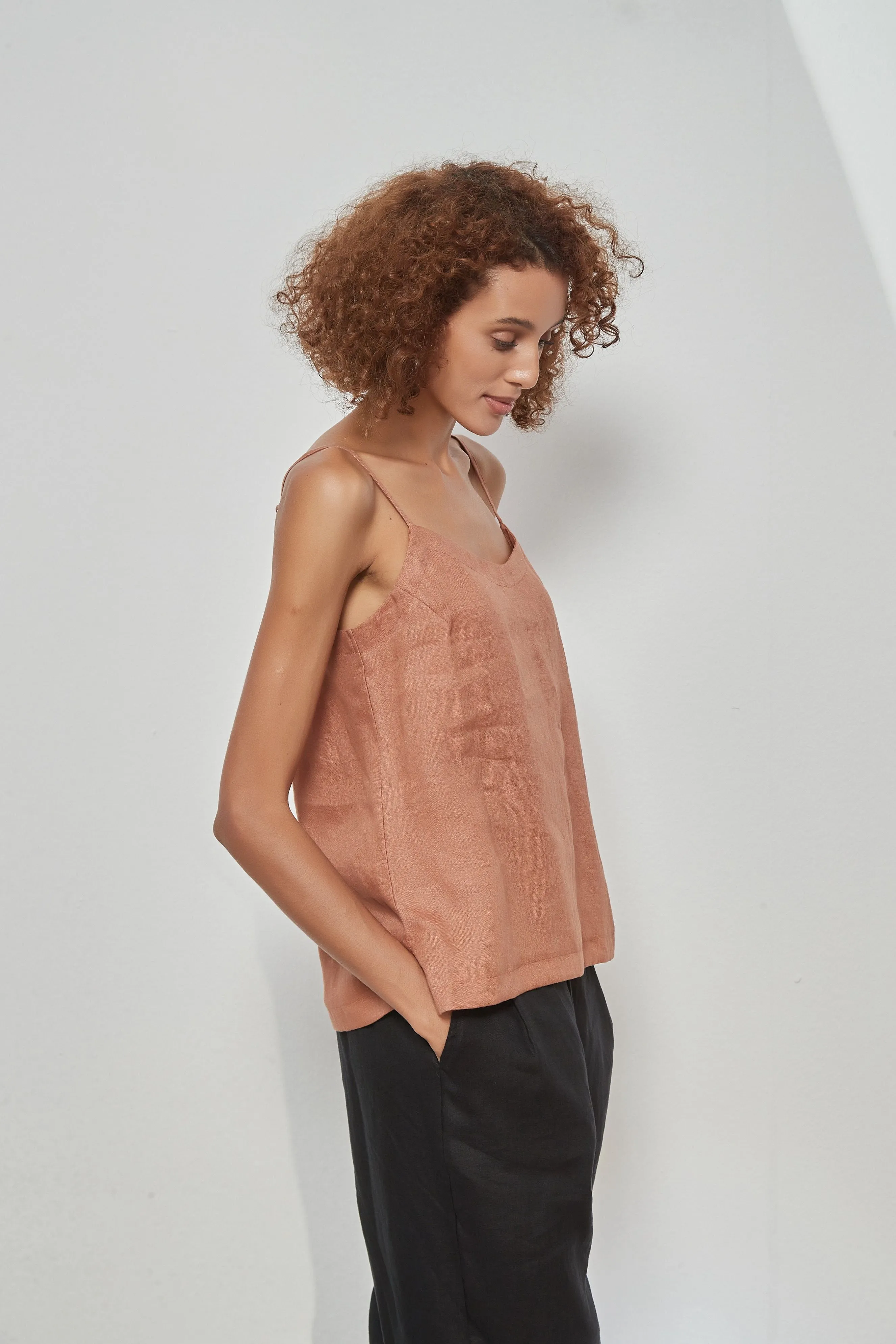 Linen Cami (Clay)