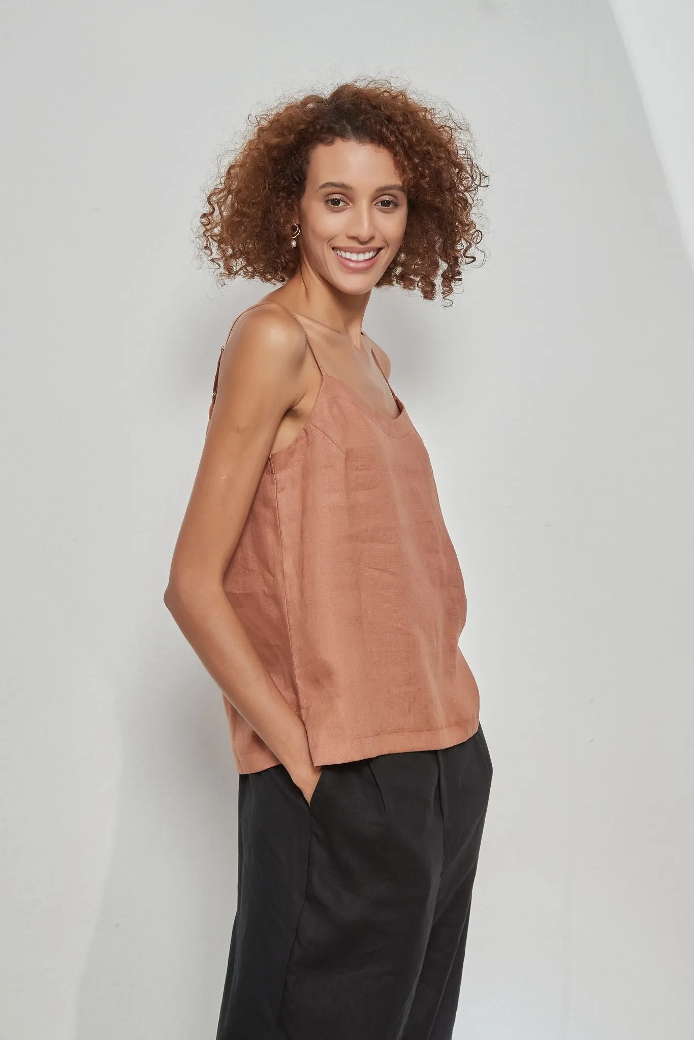 Linen Cami (Clay)