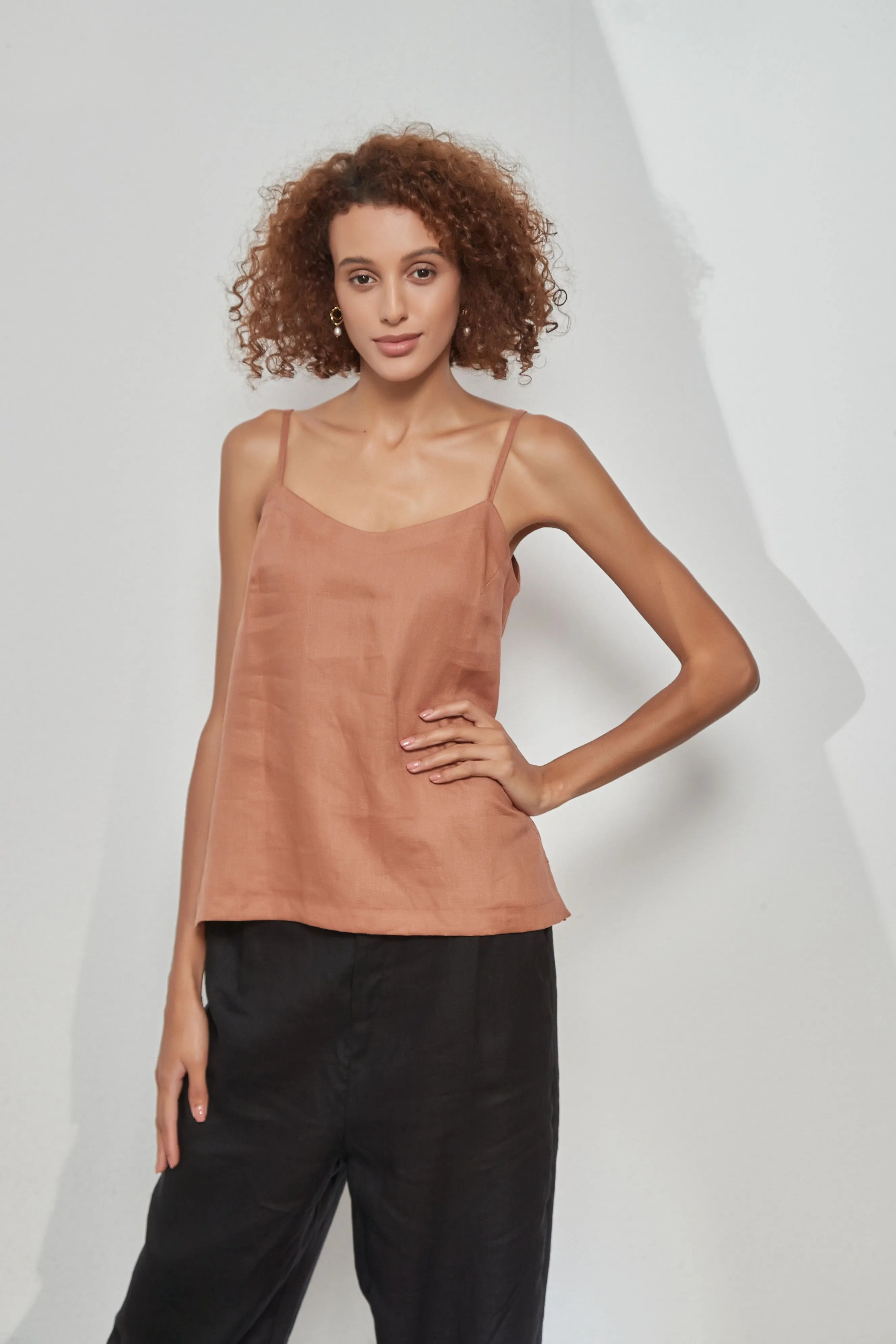 Linen Cami (Clay)