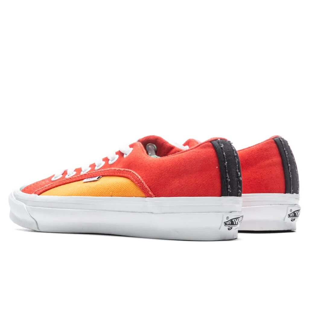 OG Lampin LX Denim Sneakers - Vibrant Red, Green, and Yellow Colorway