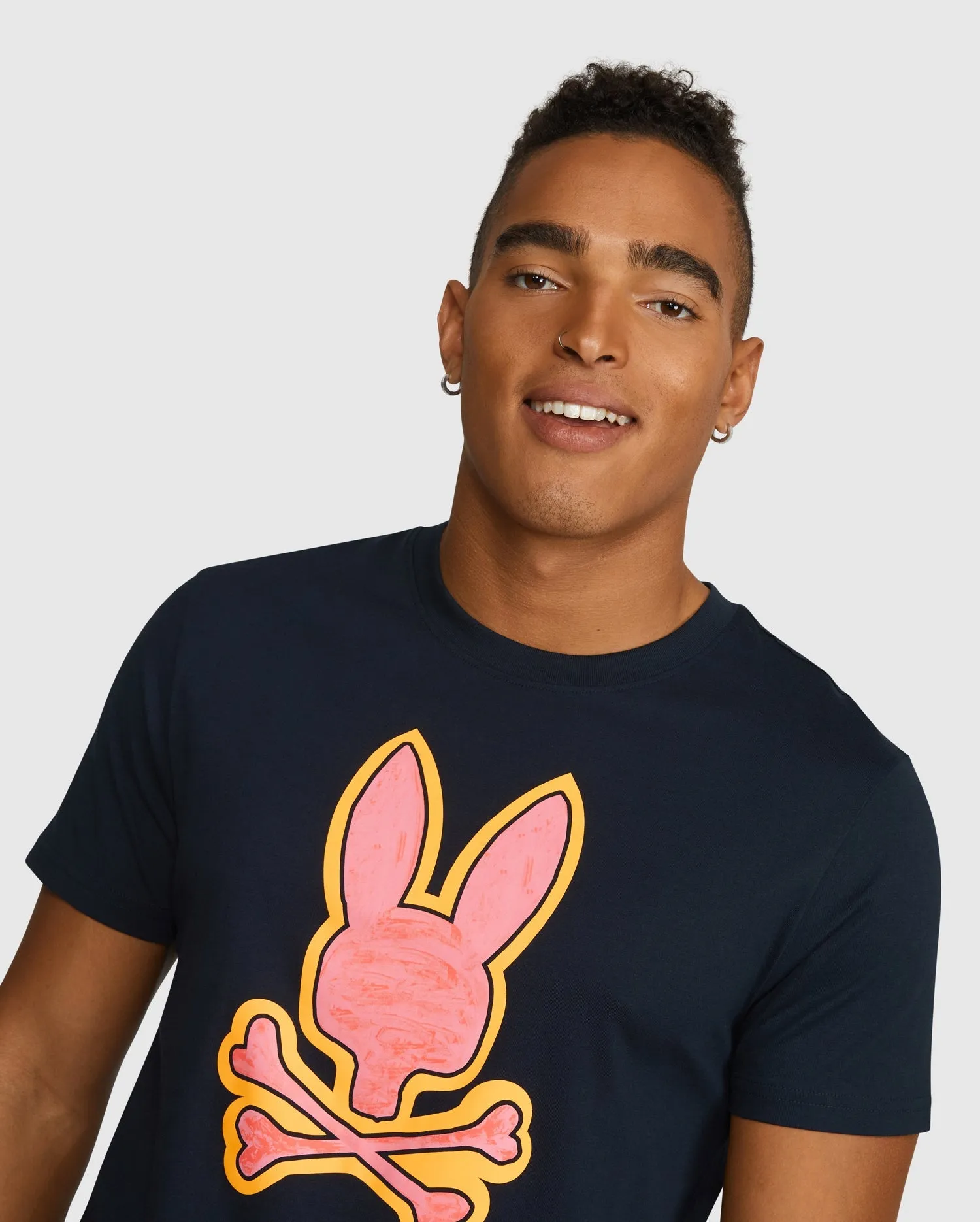 Psycho Bunny Bennett Graphic Tee in Navy