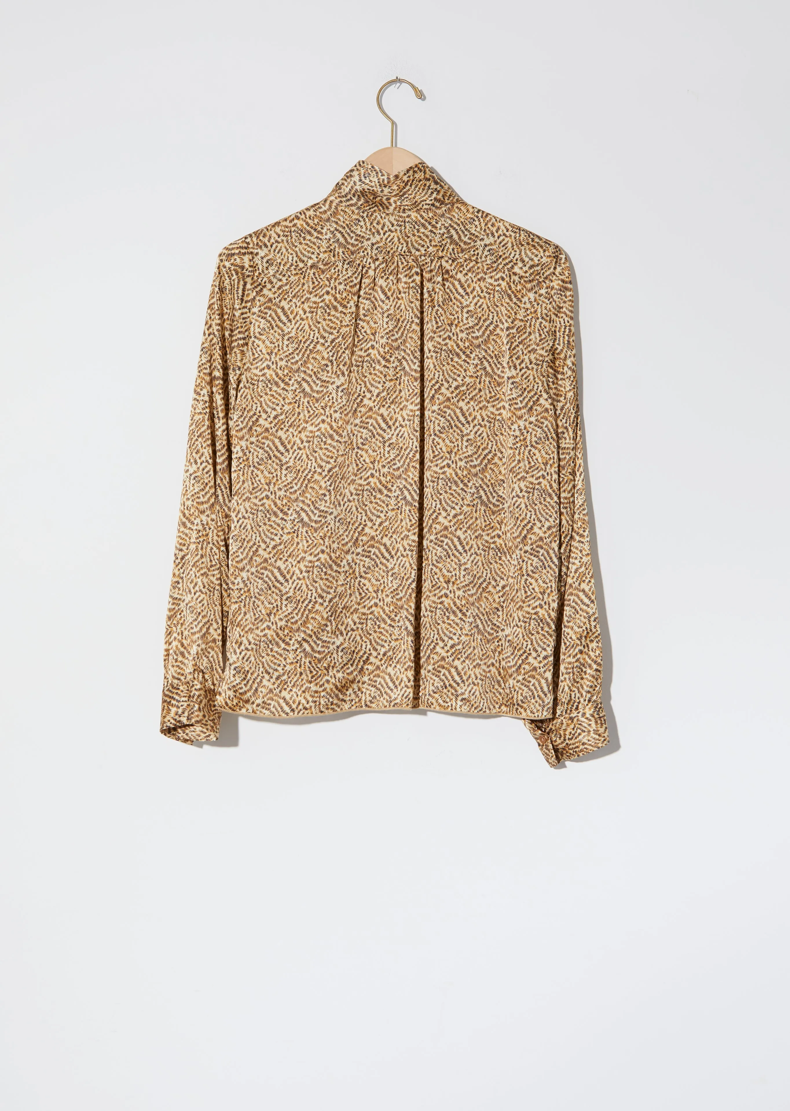 "Eagle Print" Satin Silk Shirt