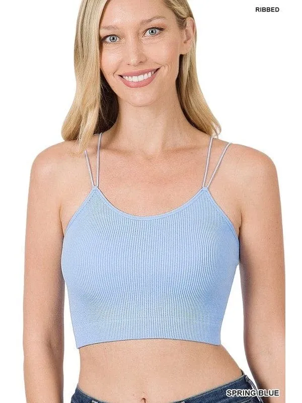 RIBBED SEAMLESS DOUBLE STRAP BRAMI