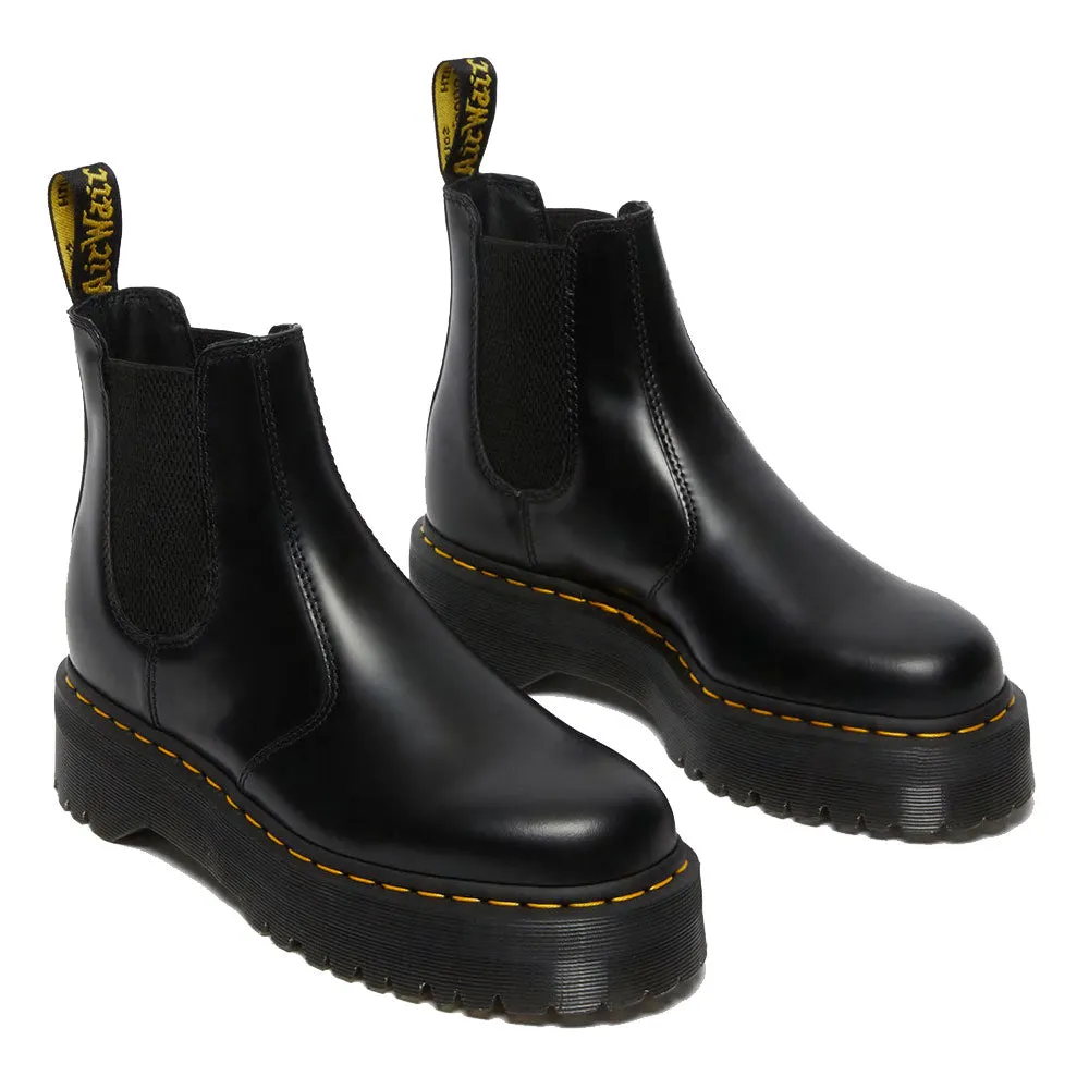 Scarpe DR. MARTENS Stivaletti Chelsea Platform linea 2976 Quad in Pelle Black Smooth