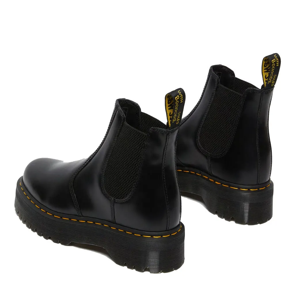 Scarpe DR. MARTENS Stivaletti Chelsea Platform linea 2976 Quad in Pelle Black Smooth