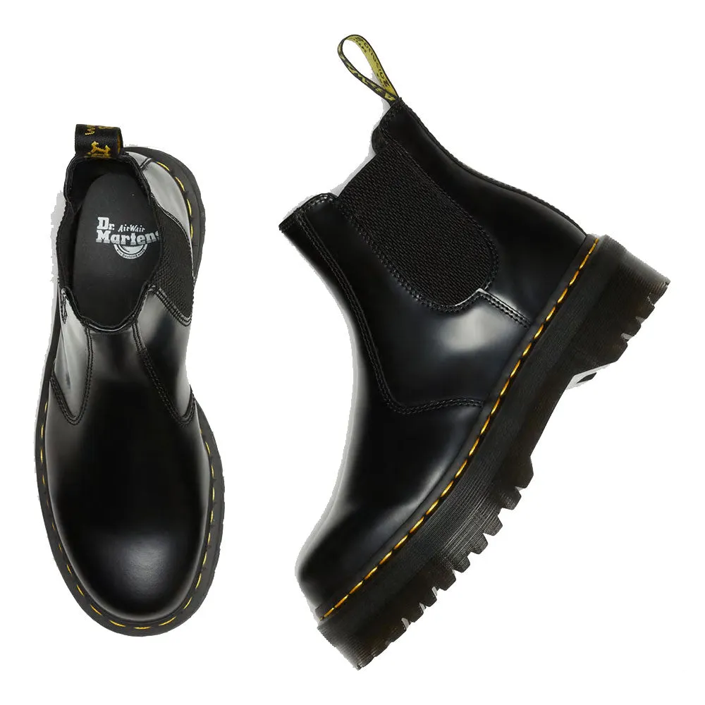 Scarpe DR. MARTENS Stivaletti Chelsea Platform linea 2976 Quad in Pelle Black Smooth