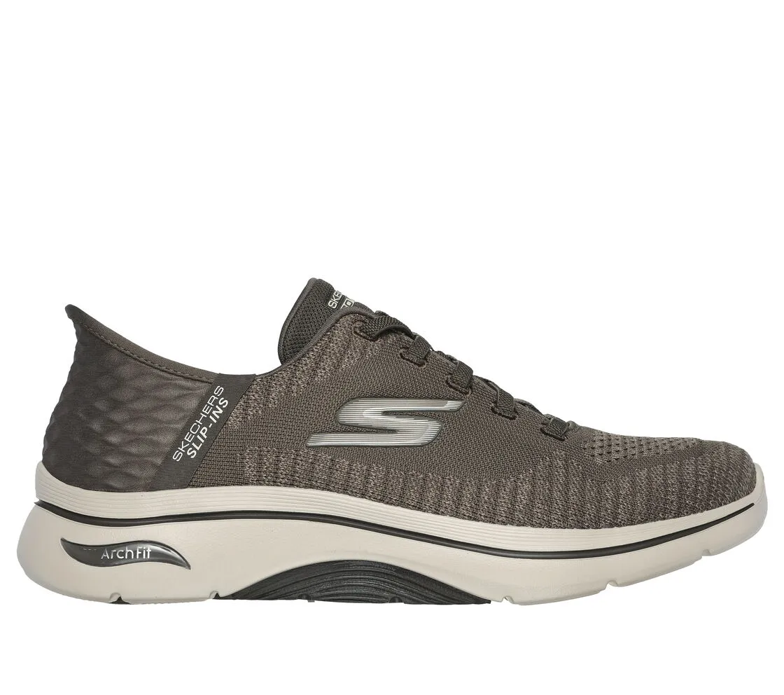 Skechers Mens Slip-ins Go Walk Arch Fit 2.0 Grand Select 2 Taupe Wide