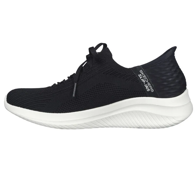 'Skechers' Women's Ultra Flex 3.0-Brilliant Path Slip-ins - Black / White