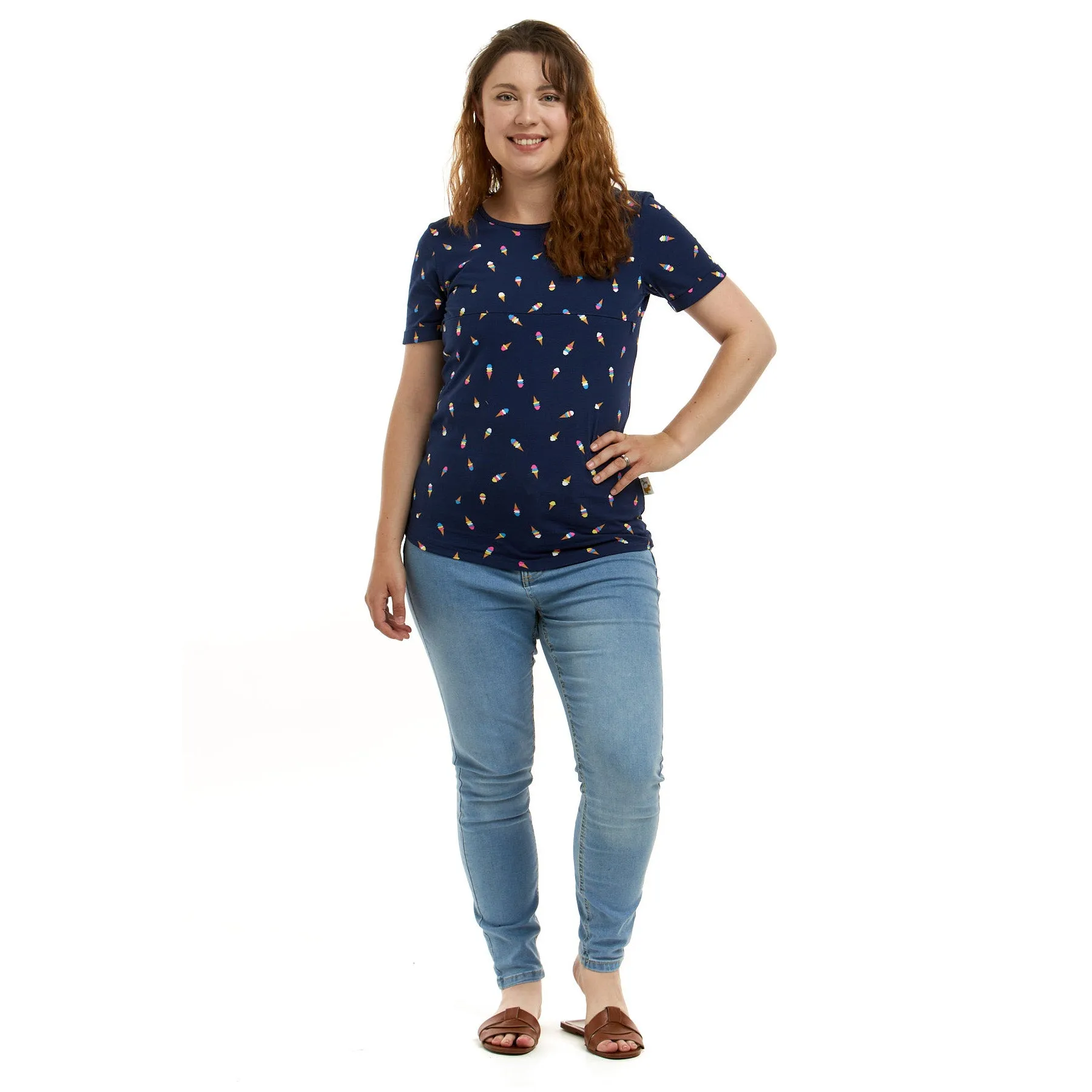 The Izzy Mumma Breastfeeding Tee - Ice Cream Print