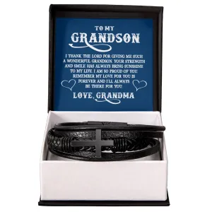 To My Grandson Bracelet from Grandma, I Thank the Lord for Giving Me Such a Wonderful Grandson