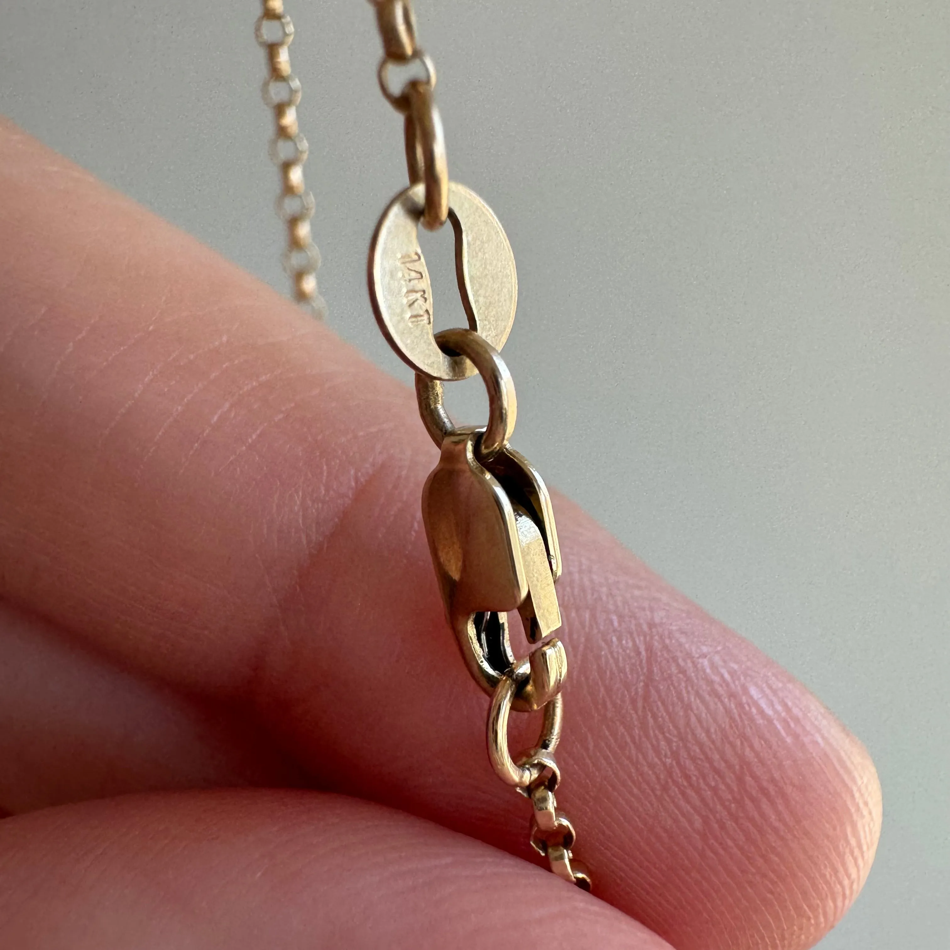 V I N T A G E // dainty rolo / 14k yellow gold rolo chain / 20.75, 2.6g