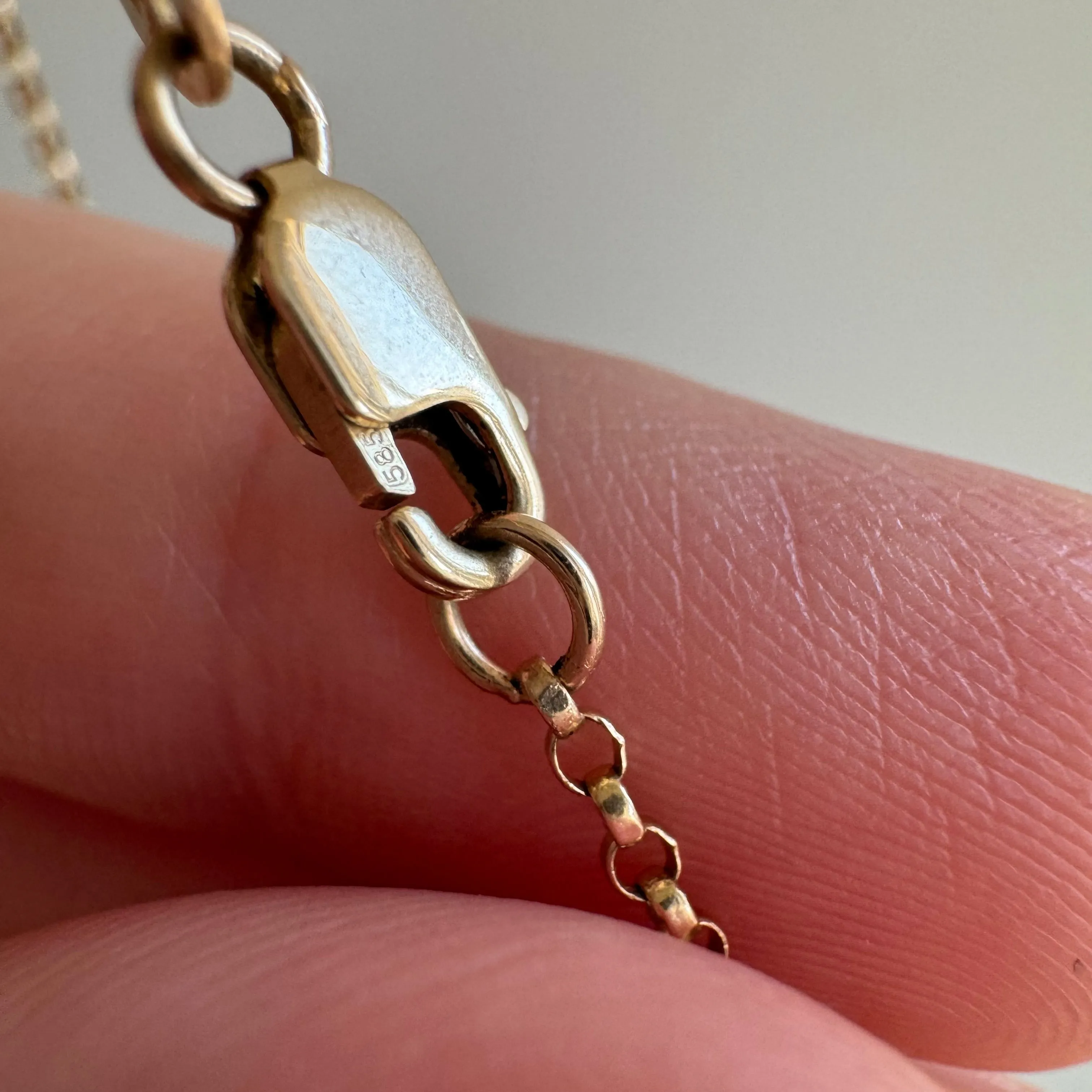 V I N T A G E // dainty rolo / 14k yellow gold rolo chain / 20.75, 2.6g