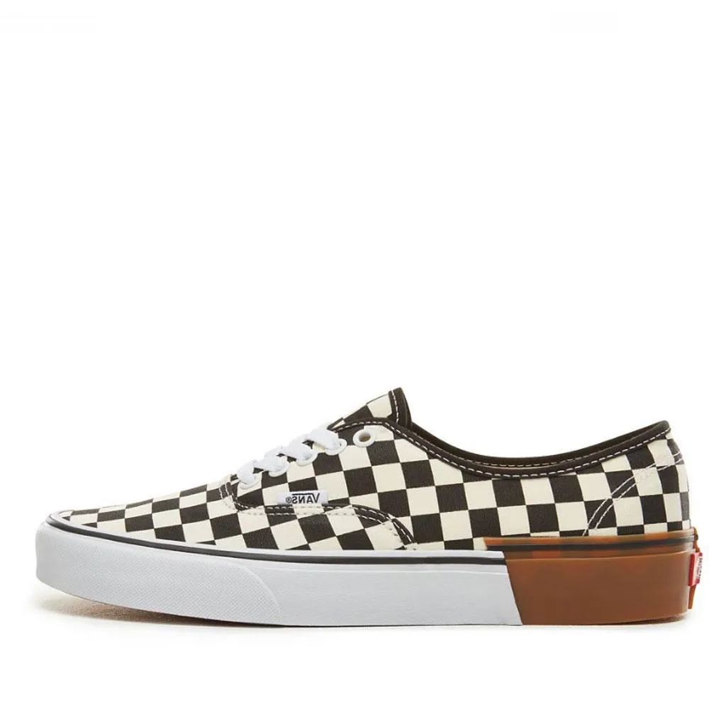 VANS Gum Block Authentic Trainers - Gum Block Checkerboard - Black White